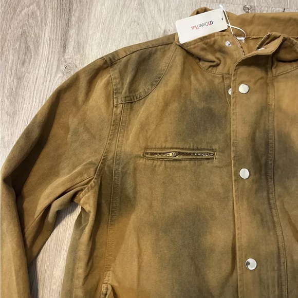 OC Order Plus Women's Denim Jean Jacket Zip Brown Medium Buttons
Front Pockets - Picture 8 of 11